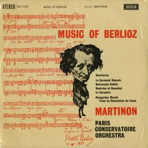 ＜中古クラシックLPレコード＞ベルリオーズ：ハンガリー行進曲・序曲集/Ｊ．マルティノン指揮パリ音楽院ｏ．/英DECCA：SXL 2134