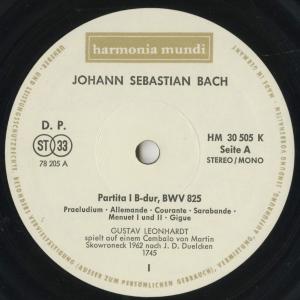 <中古クラシックLPレコード>バッハ:6つのパ...の詳細画像2