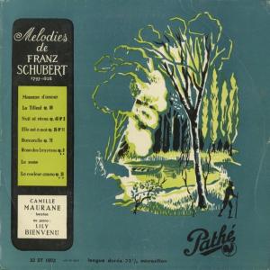 ＜中古クラシックLPレコード＞シューベルト：歌曲集/ます，夜と夢，野ばら，他/Ｃ.モラーヌ（ｂｒ）Ｌ.ヴィヌヴェウ（ｐｆ）/仏PATHE：DT 1003