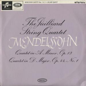 ＜中古クラシックLPレコード＞メンデルスゾーン：弦楽四重奏曲2番Op.13，3番Op.44−1/ジュリアードＱｔ./英COLUMBIA：SAX 2558