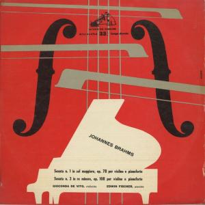 ＜中古クラシックLPレコード＞ブラームス：ヴァイオリン・ソナタ1番Op.78，3番Op.108/Ｇ.デ・ヴィート（ｖｎ）Ｅ.フィッシャー（ｐｆ）/伊VDP：QALP 10131