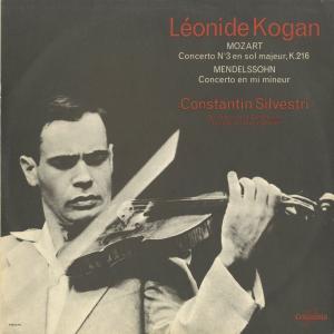＜中古クラシックLPレコード＞モーツァルト：ヴァイオリン協奏曲3番，メンデルスゾーン：ヴァイオリン協奏曲/L.コーガン(vn)C.シルヴェストリ指揮パリ音楽院o.