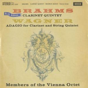 ＜中古クラシックLPレコード＞ブラームス：クラリネット五重奏曲Op.115，ワーグナー：アダージョ/ウィーン八重奏団メンバー/英DECCA：SXL 2297