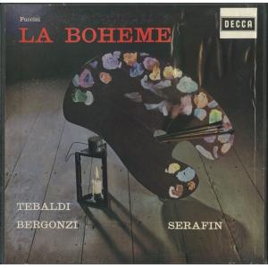 ＜中古クラシックLPレコード＞プッチーニ：「ラ・ボエーム」/Ｔ.セラフィン指揮ローマ聖チェチーリア音楽院ｏ./ｃｈｏ.，Ｒ.テバルディ，他/DECCA：SXL 2170-1