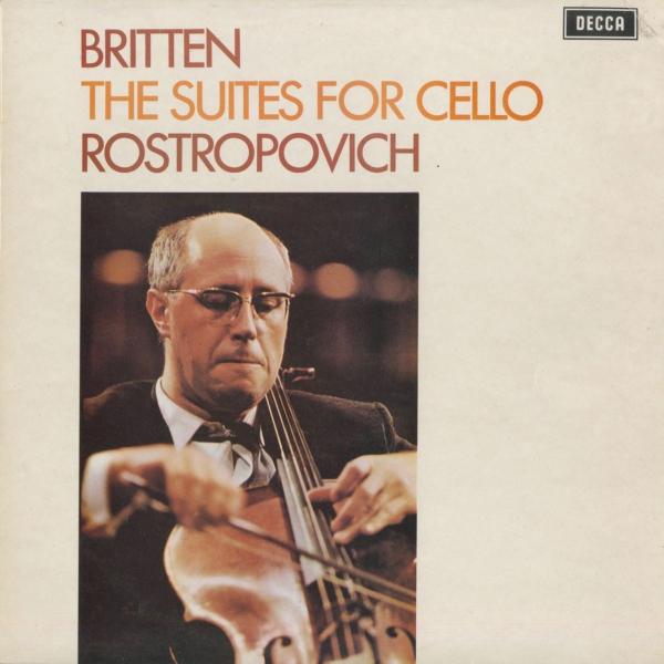 ＜中古クラシックLPレコード＞ブリテン：無伴奏チェロ組曲1番Op.72，2番Op.80/Ｍ.ロストロ...