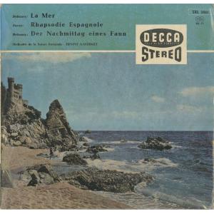 ＜中古クラシックLPレコード＞ドビュッシー：海，牧神の午後への前奏曲，ラヴェル：スペイン狂詩曲/Ｅ.アンセルメ指揮スイス・ロマンドｏ./独DECCA：SXL 2061