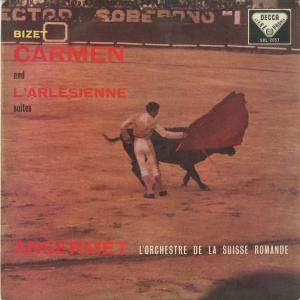 ＜中古クラシックLPレコード＞ビゼー：カルメン組曲，アルルの女組曲/Ｅ.アンセルメ指揮スイス・ロマンドｏ./英DECCA：SXL 2037