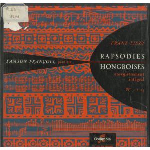 ＜中古クラシックLPレコード＞リスト：ハンガリー狂詩曲1〜15番（完結）/Ｓ.フランソワ（ｐｆ）/仏COLUMBIA：FCX 332-4