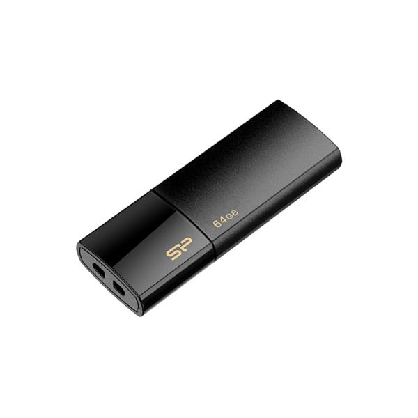 シリコンパワー USBメモリ 64GB USB3.0 スライド式 Blaze B05 ブラック SP...