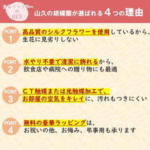 胡蝶蘭 造花 優雅で高貴なシルクフラワーの胡蝶...の詳細画像5