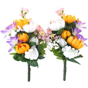 仏花 造花 小ぶりな菊とデージーの小花束一対 ...の詳細画像4