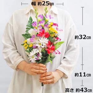 仏花 造花 グラジオラスとトルコキキョウの花束...の詳細画像2