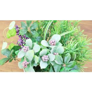 造花 観葉植物 シュガーバインとフラットグラス...の詳細画像3