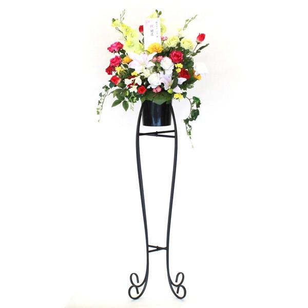バラと胡蝶蘭のゴージャスなアレンジ スタンド付 造花 CT触媒 sta