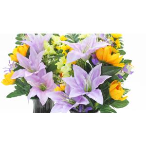仏花 造花 ユリとおだまきの花束一対 お墓用 ...の詳細画像5