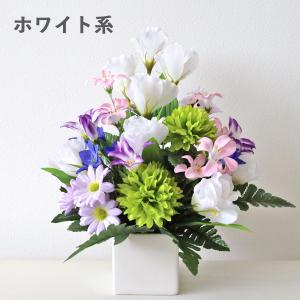 お供え 造花 トルコキキョウとデージーのアレン...の詳細画像2