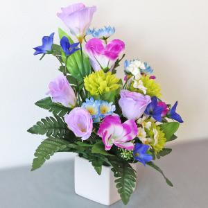 お供え 造花 トルコキキョウとデージーのアレン...の詳細画像3