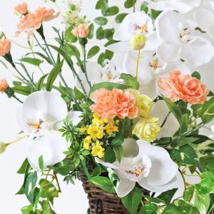 造花 白い胡蝶蘭の清楚なスタンド型のフラワーア...の詳細画像4