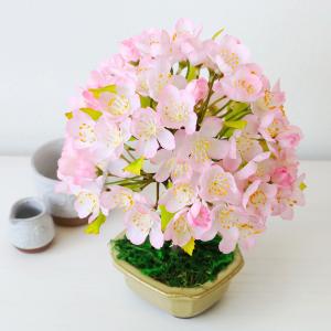 造花 桜とポトスの壁掛けアレンジ CT触媒 シルクフラワー インテリア