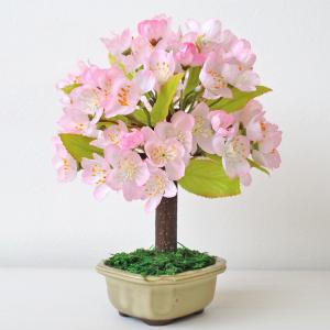桜 造花 ミニさくら盆栽仕立てアレンジ シルク...の詳細画像2