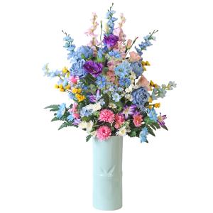 造花 仏花 青いバラの仏様の大きな花束 一本(...の詳細画像2