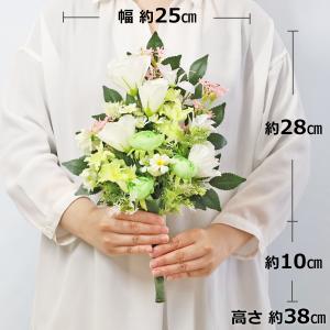 造花 仏花 ラナンキュラスとヒサカキの花束一対...の詳細画像2