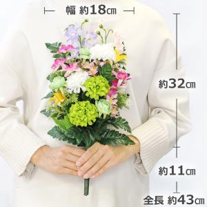 仏花 造花 ポンポンダリアとデルフィニウムの花...の詳細画像5