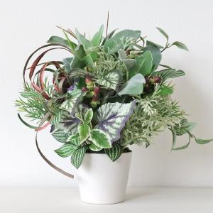 造花 観葉植物 フェイク ラムズイヤーとペペロ...の詳細画像1