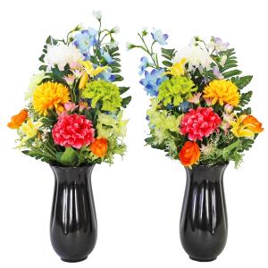 仏花 造花 カラフルダリアとオダマキの花束 一...の詳細画像3