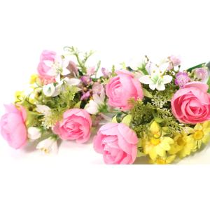 仏花 造花 小さなラナンキュラスとデージーの小...の詳細画像5