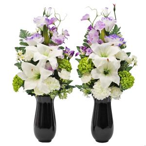 造花 仏花 仏花 上品なカサブランカと藤色トル...の詳細画像3