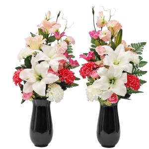 造花 仏花 上品なカサブランカと桜色トルコキキ...の詳細画像3