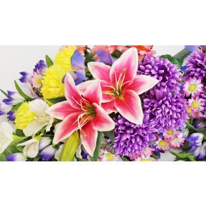 造花 仏花 2色のマムとユリの大きな花束一対 ...の詳細画像3