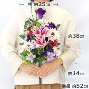 造花 仏花 ダリアとすみれ色トルコキキョウの花...の詳細画像2