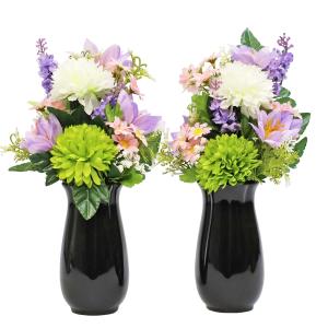 造花 仏花 ラベンダーとボールマムの小花束一対...の詳細画像3