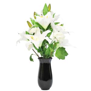 造花 仏花 カサブランカとスノーボールの花束 ...の詳細画像3