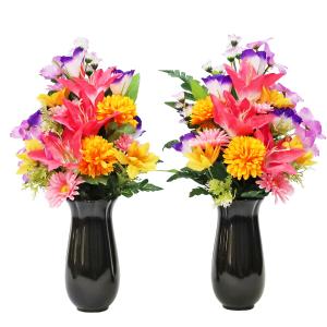 造花 仏花 デンファレとユリの花束一対 CT触...の詳細画像3