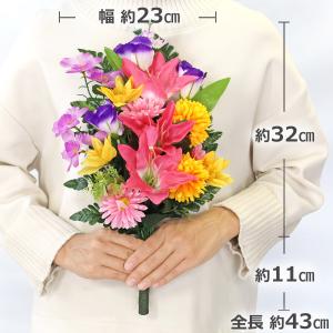 造花 仏花 デンファレとユリの花束一対 CT触...の詳細画像1