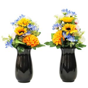 造花 仏花 ひまわりとボールマムの小花束一対 ...の詳細画像4