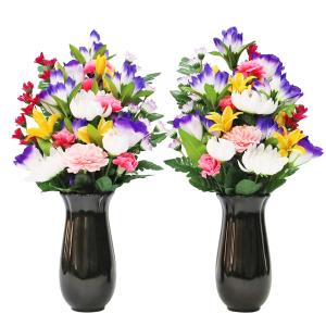 造花 仏花 りんどうとカーネーションの花束一対...の詳細画像3