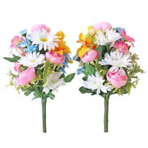造花 仏花 白いガーベラとパステルカラーの小花...の詳細画像4