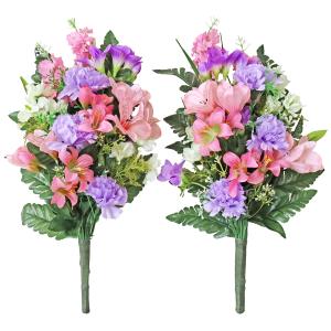 造花 仏花 ピンクのアルストロメリアとカーネー...の詳細画像3