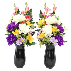 仏花 造花 ピンクのグラジオラスとサテンダリア...の詳細画像2