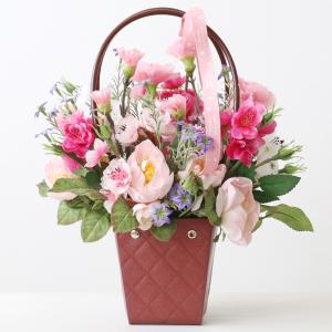 ギフト 造花 カーネーション ソフトピンクのロ...の詳細画像1