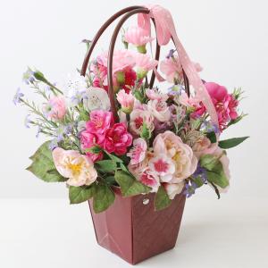ギフト 造花 カーネーション ソフトピンクのロ...の詳細画像2