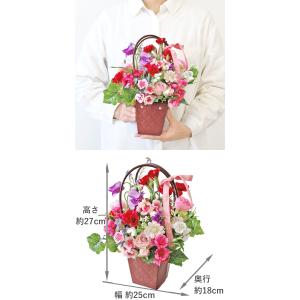 ギフト 造花 カーネーション ソフトピンクのロ...の詳細画像4