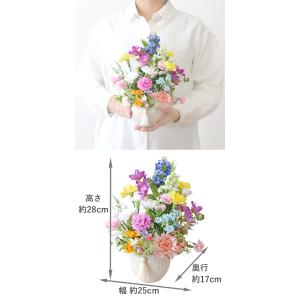 造花 仏花 カーネーション 亡き母に贈る 白い...の詳細画像4