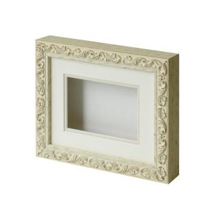 ARTE シャドーボックス8201「ノートカードサイズ」ホワイト 立体額