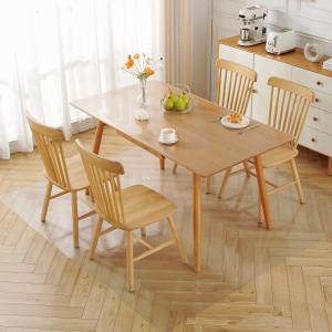 Yueboa ダイニングマット エンボス加工 透明 200X240cm 厚さ1.5mm 特大サイズ PVC 床 保護シート クリア ダイニン