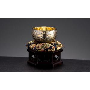 銀製トウテツ文打ちおりん４・5寸